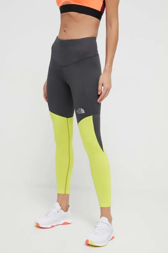 szary The North Face legginsy sportowe Damski