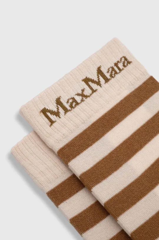 Κάλτσες με μείγμα κασμίρι Max Mara Leisure μπεζ