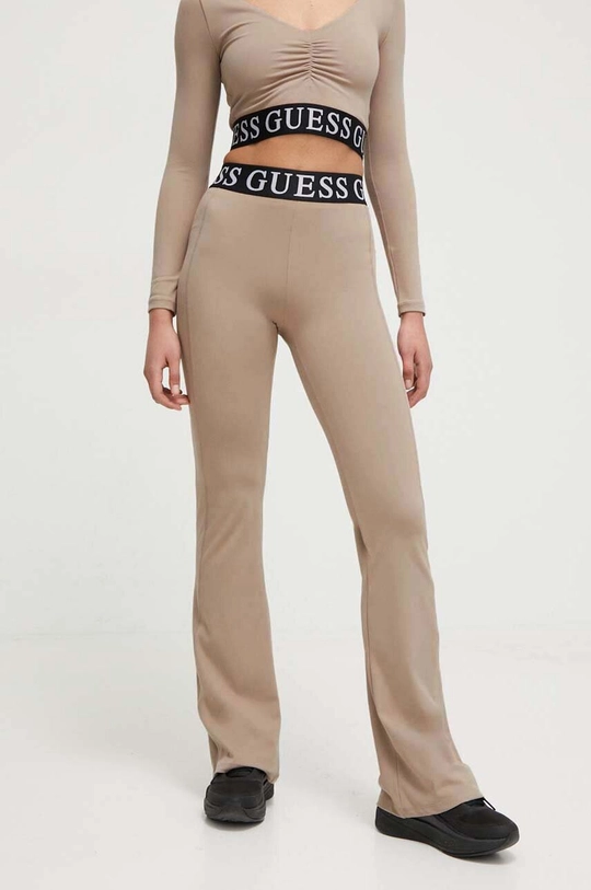 beżowy Guess legginsy KIRAN Damski