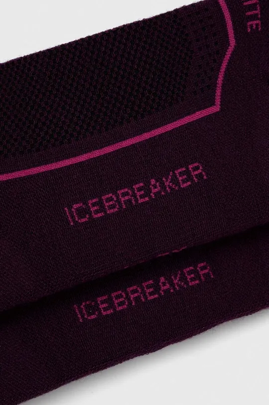 Κάλτσες Icebreaker Cool-Lite Merino Hike 3Q μπορντό