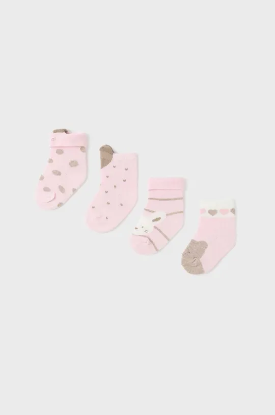Κάλτσες μωρού Mayoral Newborn Gift box 4-pack ροζ