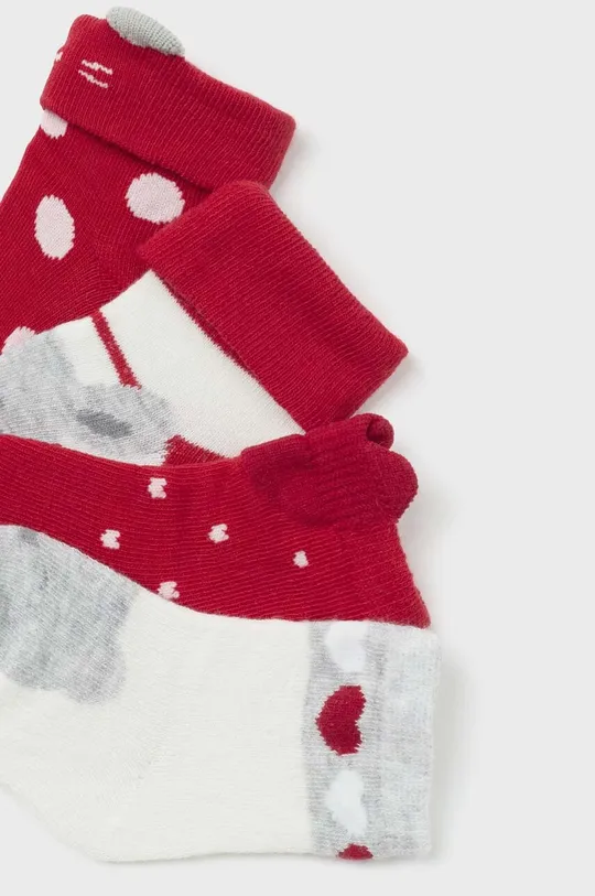 Ponožky pre bábätká Mayoral Newborn Gift box 4-pak červená