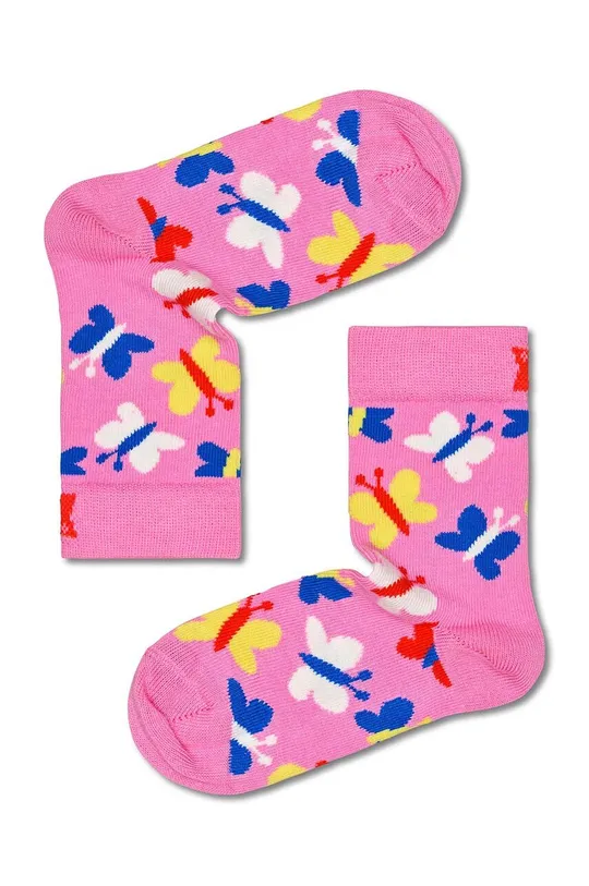 Παιδικές κάλτσες Happy Socks Flying High Socks 2-pack ροζ