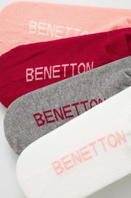 Дитячі шкарпетки United Colors of Benetton 4-pack рожевий
