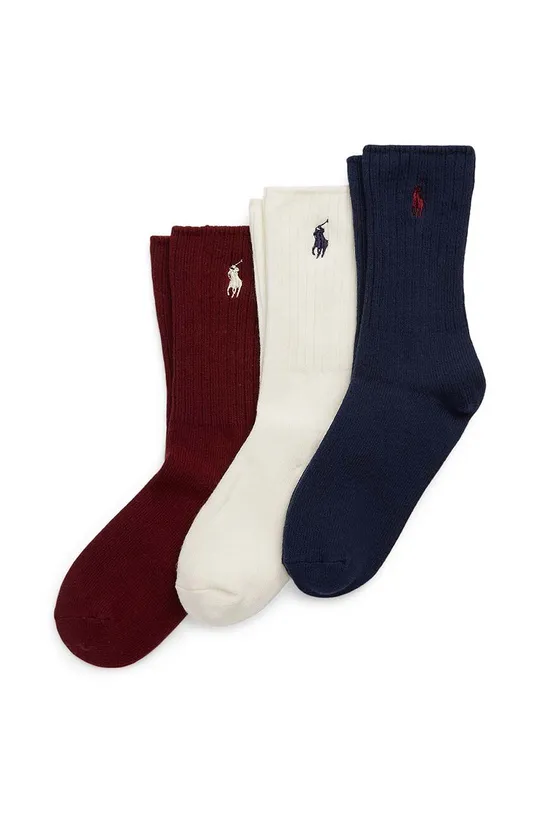 μπορντό Παιδικές κάλτσες Polo Ralph Lauren 3-pack Για αγόρια