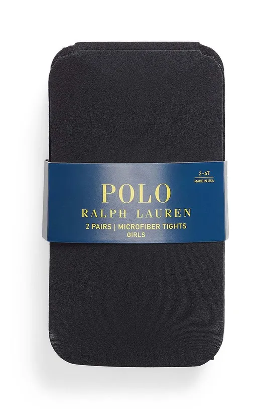 crna Dječje hulahopke Polo Ralph Lauren 2-pack Za djevojčice