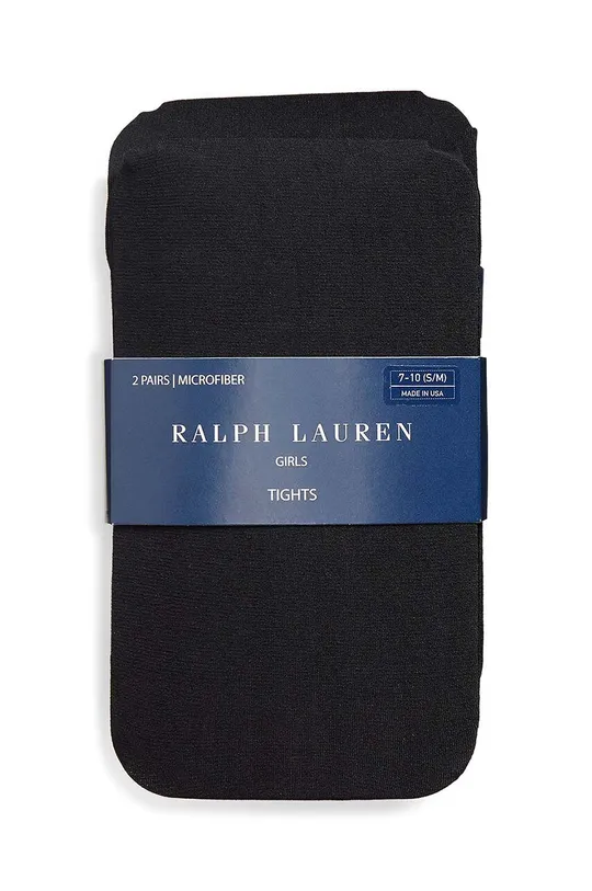 czarny Polo Ralph Lauren rajstopy dziecięce 2-pack Dziewczęcy