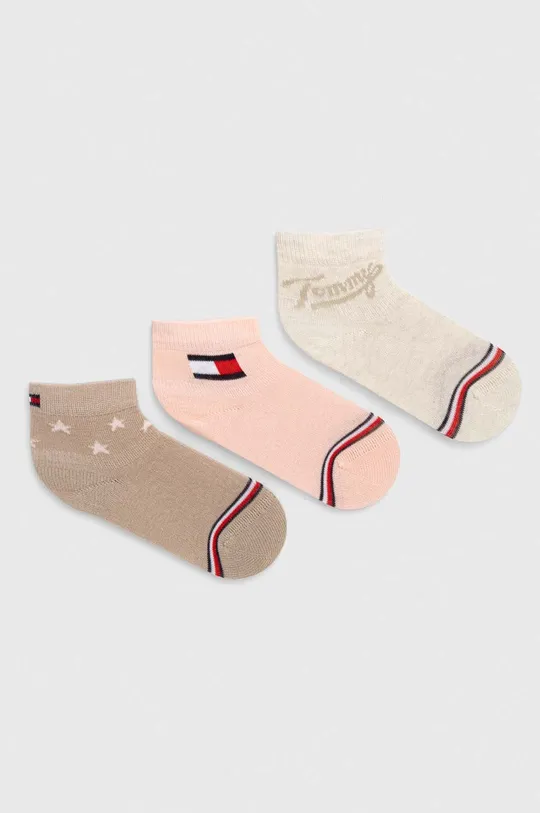 roza Dječje čarape Tommy Hilfiger 3-pack Dječji