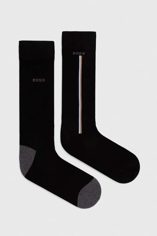crna Čarape BOSS 2-pack Muški