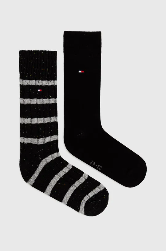 μαύρο Κάλτσες Tommy Hilfiger 2-pack Ανδρικά