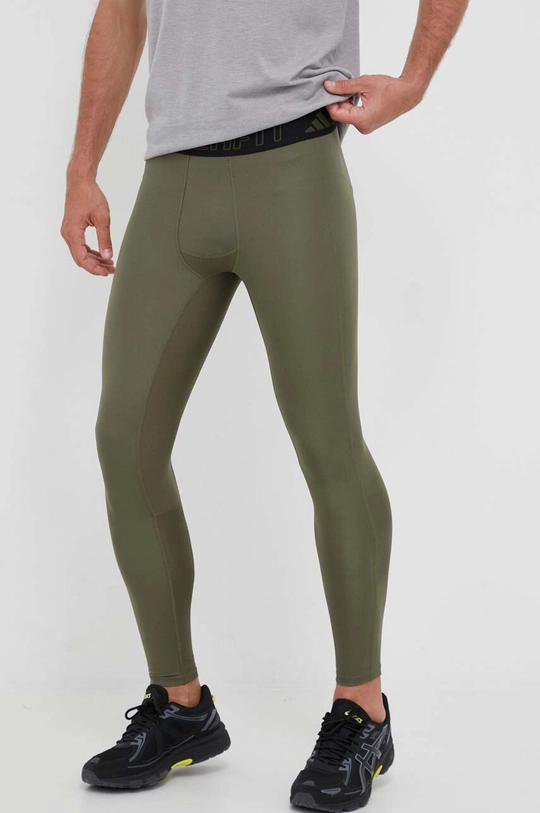 zielony adidas Performance legginsy treningowe Techfit Męski