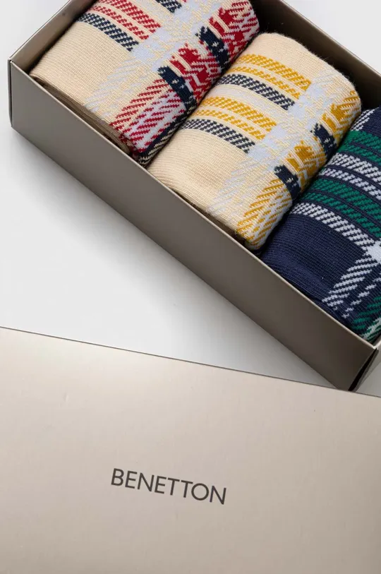 Čarape United Colors of Benetton 3-pack 71% Pamuk, 28% Poliamid, 1% Elastan