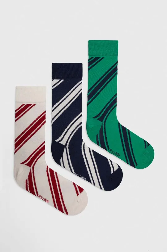 πολύχρωμο Κάλτσες United Colors of Benetton 3-pack Ανδρικά