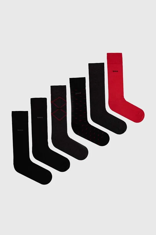 κόκκινο Κάλτσες BOSS 6-pack Ανδρικά