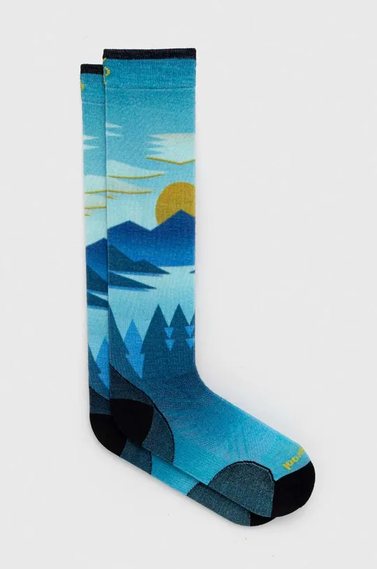 μπλε Κάλτσες του σκι Smartwool Ski Zero Cushion Chasing Mountains Print OTC Ανδρικά