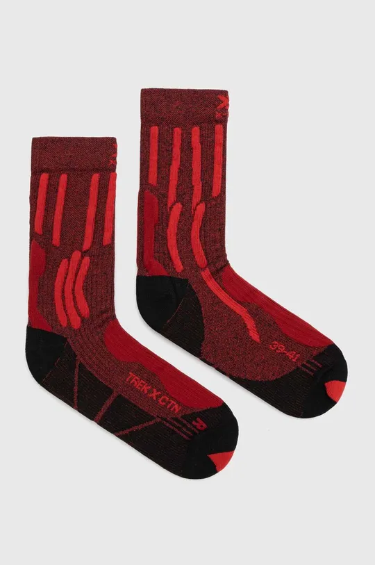 czerwony X-Socks skarpetki Trek X Ctn 4.0 Męski