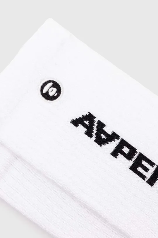 Ponožky AAPE Rib biela
