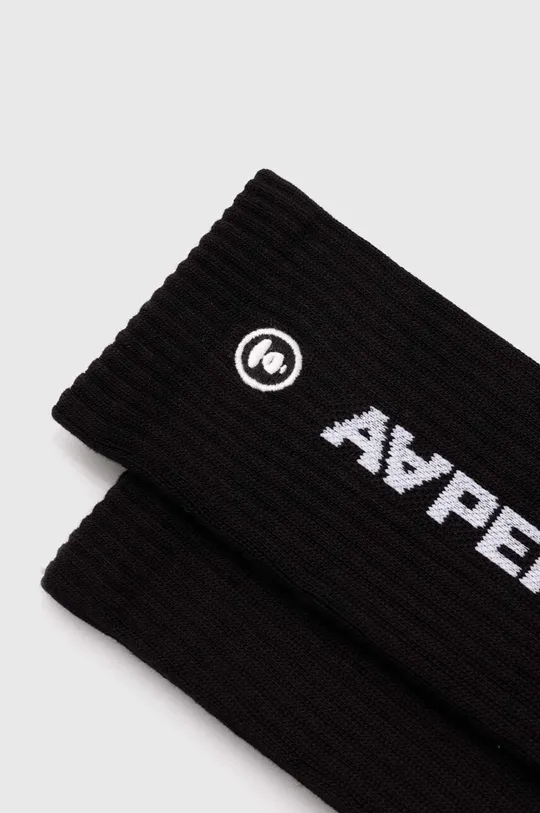 Ponožky AAPE Rib čierna