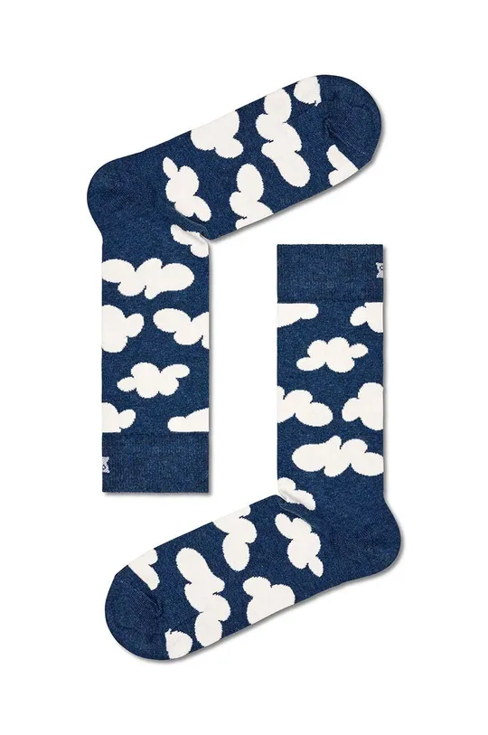 mornarsko modra Nogavice Happy Socks Cloudy Sock Unisex