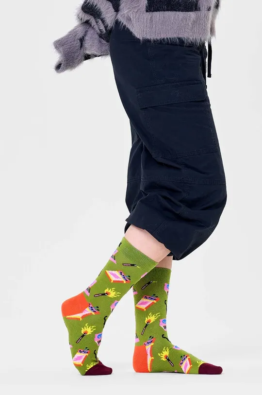 Κάλτσες Happy Socks Matches Sock πράσινο