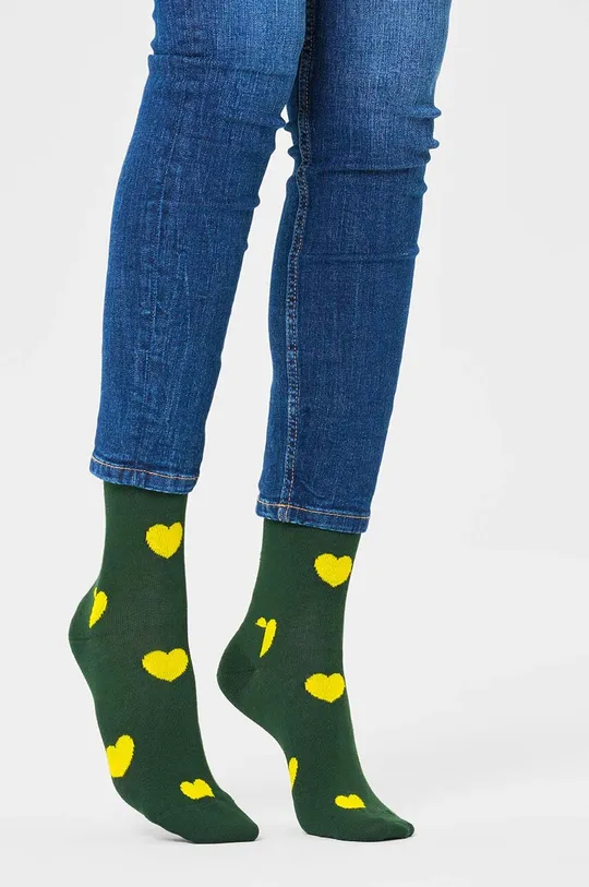 Κάλτσες Happy Socks Heart Sock πράσινο
