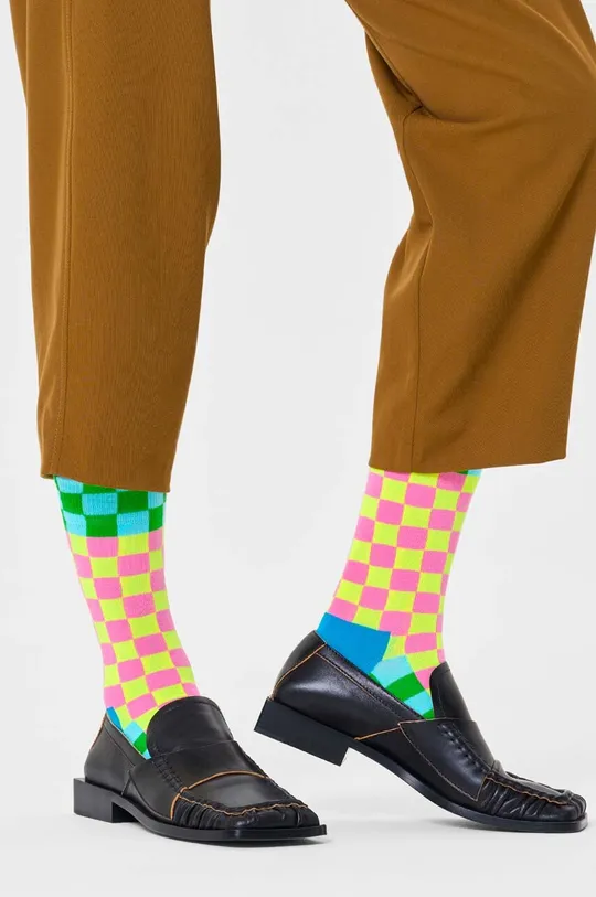 Κάλτσες Happy Socks Checkerboard Sock 86% Βαμβάκι, 12% Πολυαμίδη, 2% Σπαντέξ
