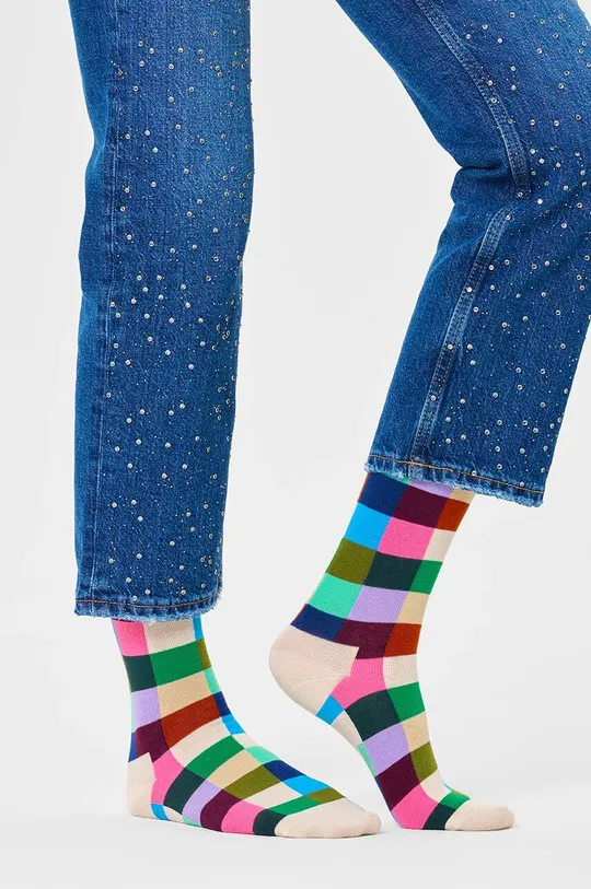 Κάλτσες Happy Socks Rainbow Check Sock πολύχρωμο