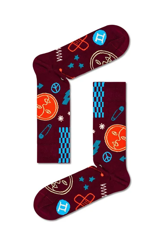 μπορντό Κάλτσες Happy Socks Zodiac Gemini Unisex
