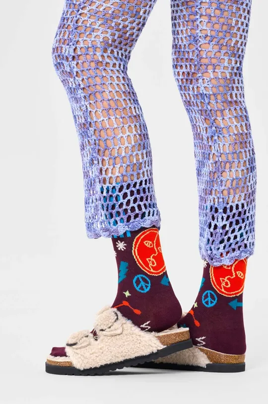 Κάλτσες Happy Socks Zodiac Gemini μπορντό