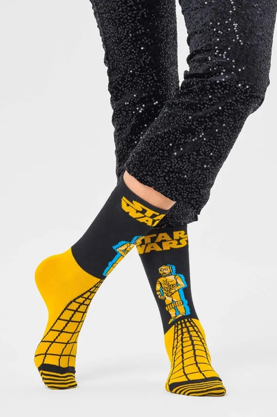 Κάλτσες Happy Socks Star Wars κίτρινο