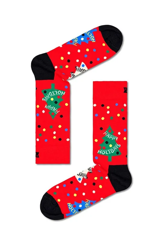 czerwony Happy Socks skarpetki Happy Holidays Sock Unisex
