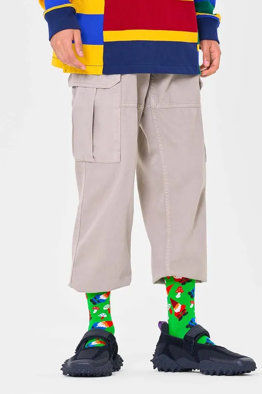 Κάλτσες Happy Socks Christmas Gnome Sock 86% Βαμβάκι, 12% Πολυαμίδη, 2% Σπαντέξ