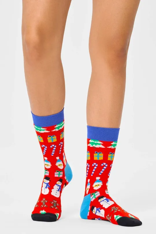 Happy Socks skarpetki All I Want For Christmas Sock czerwony