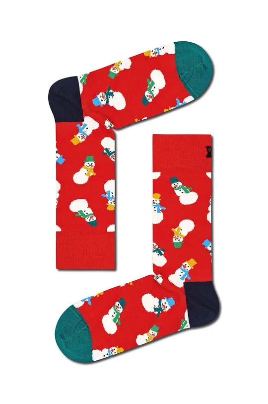 Nogavice Happy Socks Snowman Socks Gift Set 3-pack 86 % Bombaž, 12 % Poliamid, 2 % Elastan