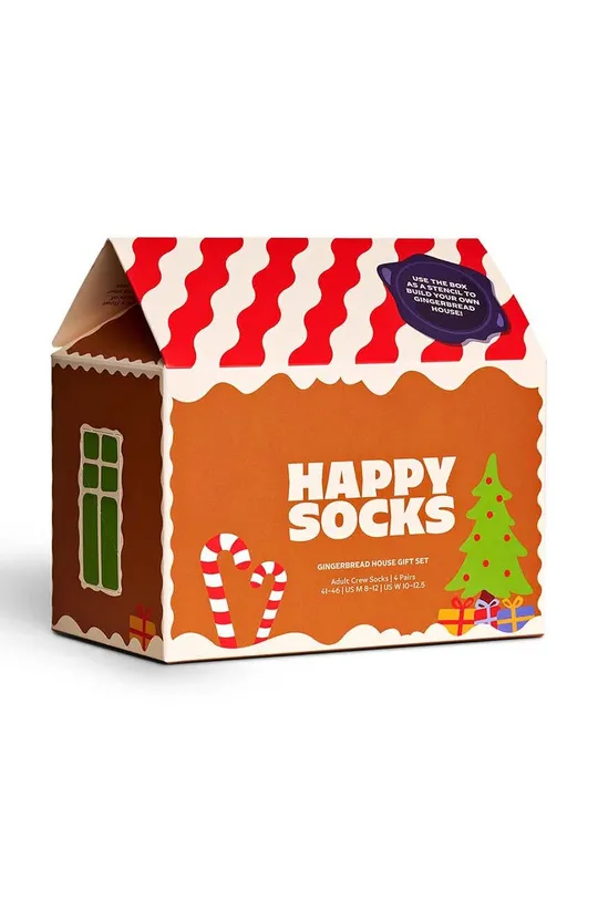 multicolor Happy Socks skarpetki Christmas 4-pack Unisex