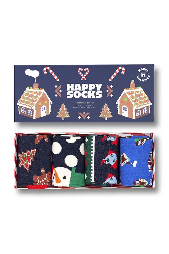 πολύχρωμο Κάλτσες Happy Socks Gingerbread Socks Gift Set 4-pack Unisex