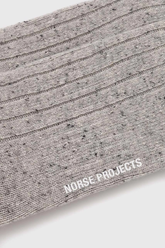 Norse Projects wool blend socks Bjarki Neps Wool Rib Sock gray