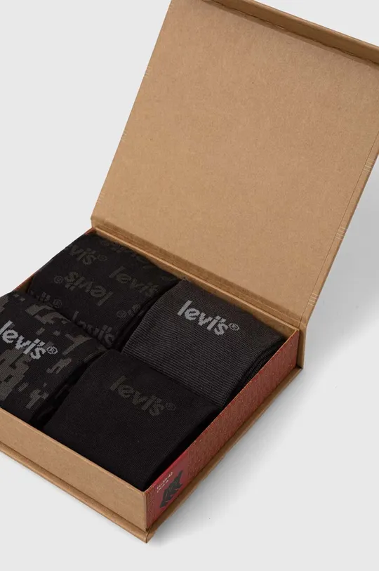 Κάλτσες Levi's 4-pack μαύρο