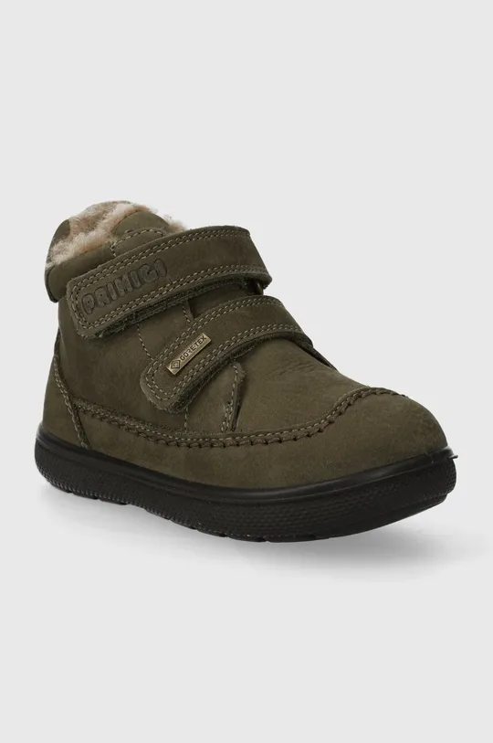 Детские кожаные зимние ботинки Primigi зелёный