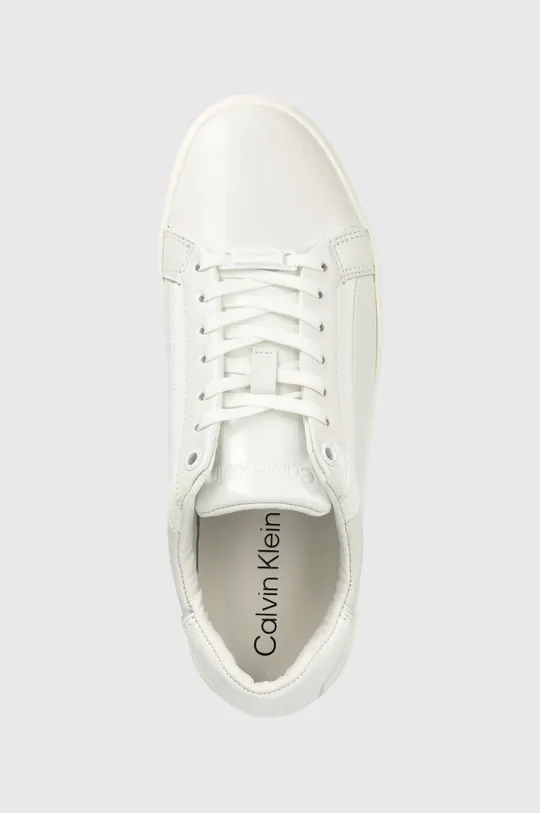 biały Calvin Klein sneakersy skórzane CLEAN CUP LACE UP-NA