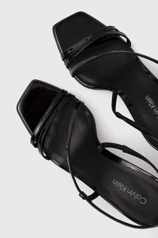 črna Usnjeni sandali Calvin Klein GEO STILETTO ASY SAN