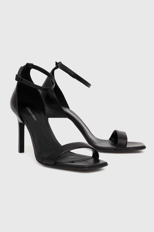 Calvin Klein bőr szandál GEO STILETTO SANDAL fekete