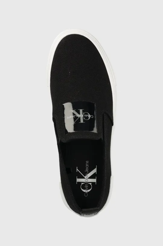 μαύρο Πάνινα παπούτσια Calvin Klein Jeans BOLD VULC FLATF SLIP