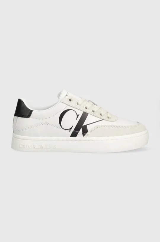 λευκό Δερμάτινα αθλητικά παπούτσια Calvin Klein Jeans CLASSIC CUPSOLE LACE Γυναικεία