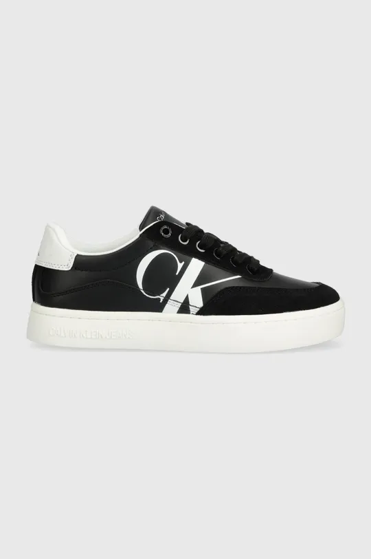 μαύρο Δερμάτινα αθλητικά παπούτσια Calvin Klein Jeans CLASSIC CUPSOLE LACE Γυναικεία