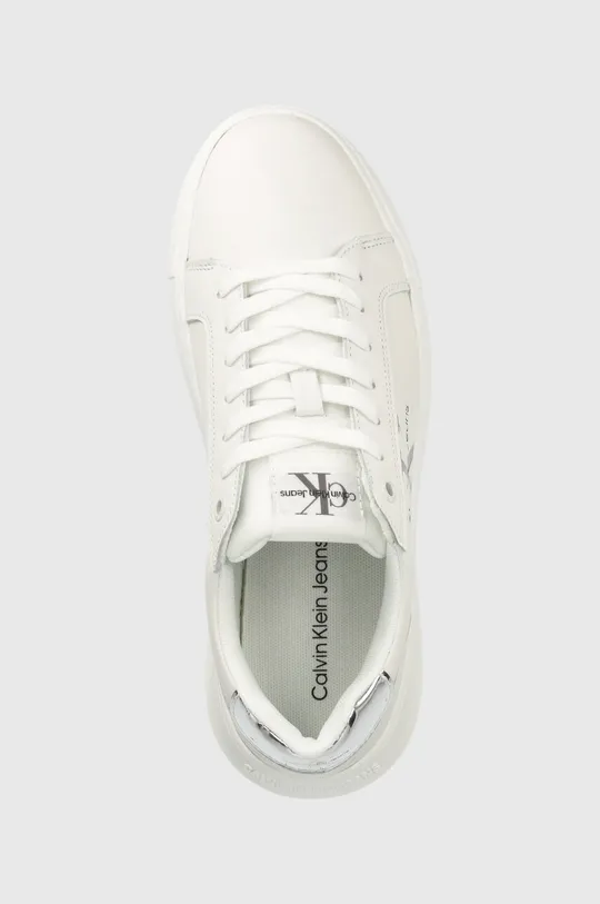 fehér Calvin Klein Jeans bőr sportcipő CHUNKY CUPSOLE MONO