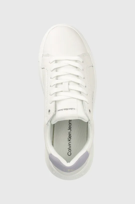 λευκό Δερμάτινα αθλητικά παπούτσια Calvin Klein Jeans CHUNKY CUPSOLE LACEU