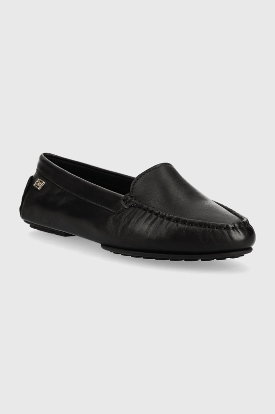 Kožne mokasinke Tommy Hilfiger ESSENTIAL CHIC MOCASSIN crna