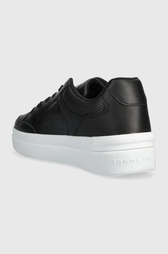 Cipők Tommy Hilfiger bőr sportcipő EMBOSSED COURT SNEAKER FW0FW07297 fekete
