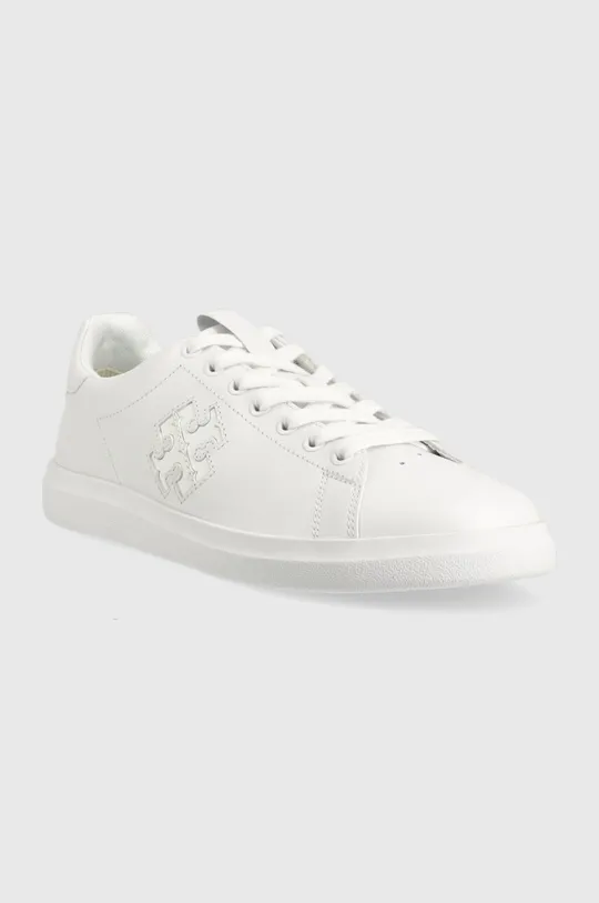 Δερμάτινα αθλητικά παπούτσια Tory Burch Double T Howell Court λευκό